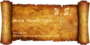 Wurm Sudárka névjegykártya
